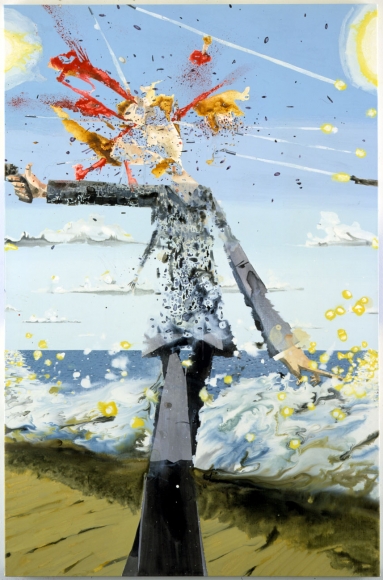 Suicide I, 2002, Urethane on linen