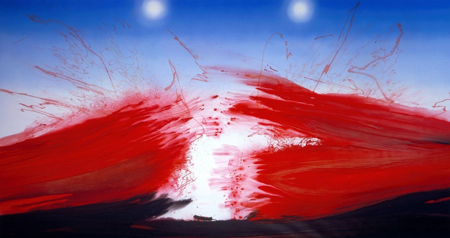 painting by barnaby furnas with bloody water