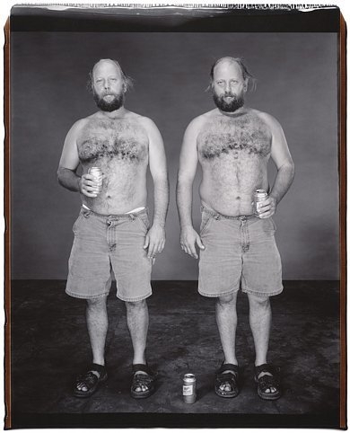 Pete and Art Beardsley (from the Twins Series), 2001, Unique polaroid