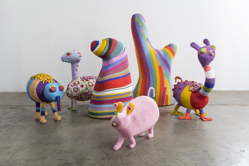 beaded animals made by the Haas Brothers and the Haas Sisters in Africa