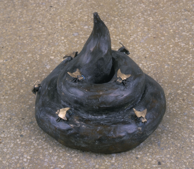 Poop with Flies, 2003, Bronze
