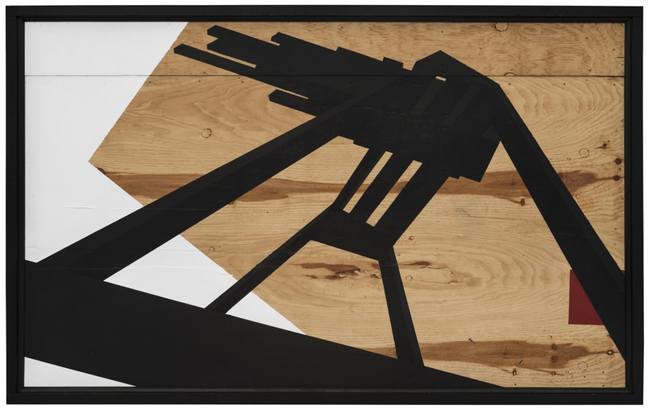 painting on wood of shadows by serge alain nitegeka, a contemporary south african artist