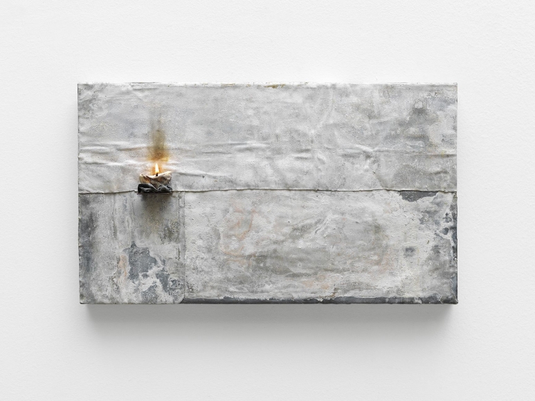 Pier Paolo Calzolari candle artwork at Art Basel
