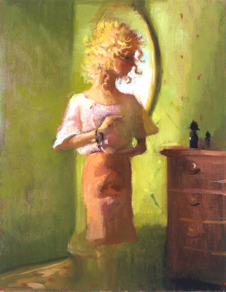 Little Curlie I, 2003, Oil on canvas board