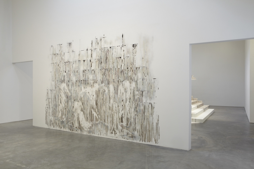 Divided Line, 2012, polymer gypsum, fiberglass, gypsum board, plaster, wood, steel, paint