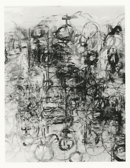 painting by anthony pearson with black patterns set against white background