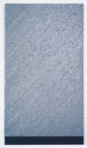 textured grey rectangle by donald moffett