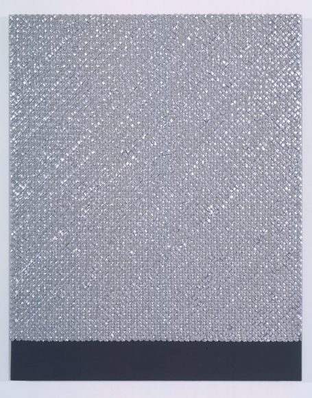 Grey square piece by donald moffett