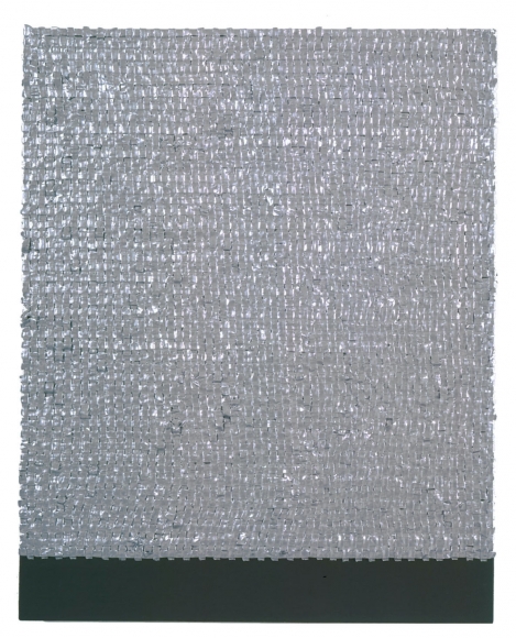 Grey square piece by donald moffett
