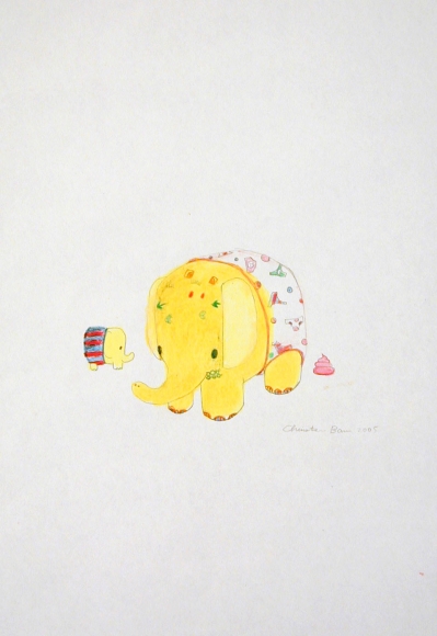 yellow elephant by chinatsu ban