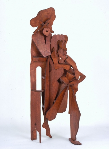 wooden figure by rachel feinstein
