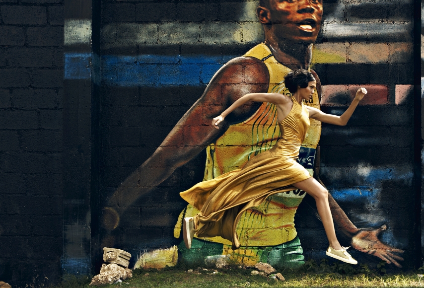 Patrick Demarchelier, Joan Smalls, Cut To The Chase, Jamaica, VOGUE, 2012