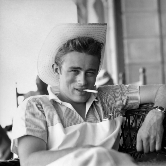 Sid Avery, James Dean on the set of Rebel Without a Cause, Los Angeles, California, 1955