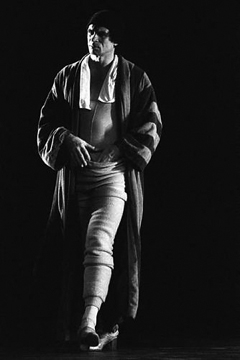 Francis Apesteguy, Rudolf Nureyev during rehearsal at the Théâtre des Champs-Elysées, Paris, 1984