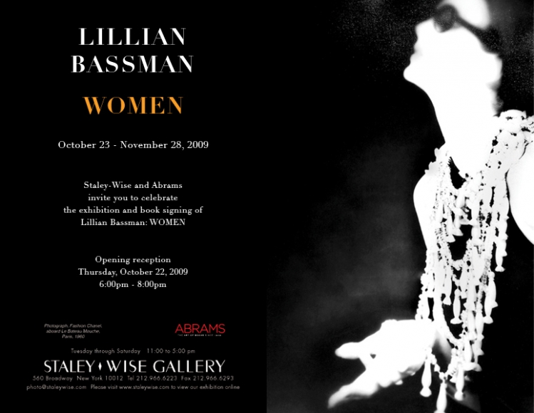 Lillian Bassman, Exhibition Invitation