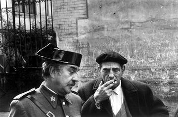 Mary Ellen Mark, Luis Buñuel and Fernando Rey on the set of Tristana, Toledo, Spain 1969