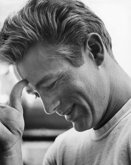 Sid Avery, James Dean on the set of "Rebel Without a Cause", 1955