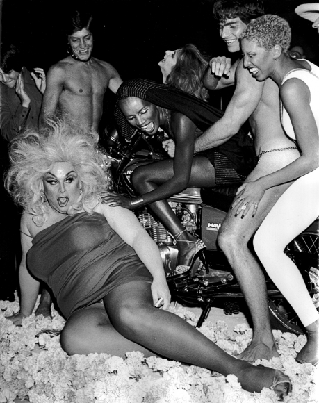 Ron Galella, Divine and Grace Jones at Grace Jones’ birthday party, Studio 54, New York, 1978