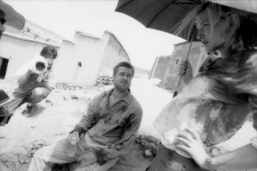 Mary Ellen Mark, Brad Pitt and Cate Blanchett on the set of Babel, village near Ouarzazate, Morocco, 2005