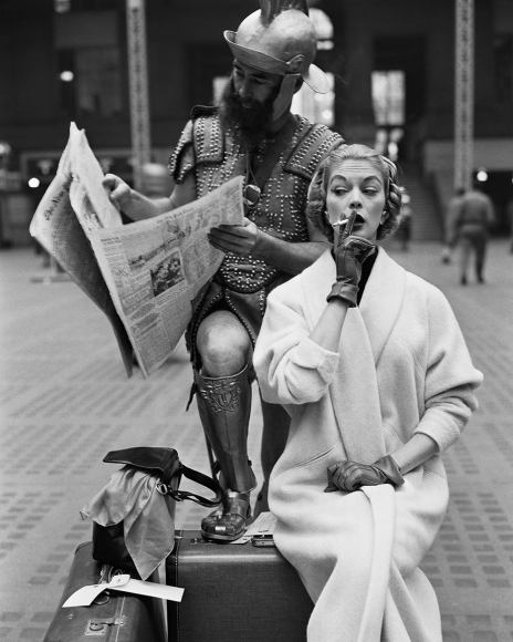 William Helburn, Jean Patchett and Victor Curter, Penn Station, New York, 1955