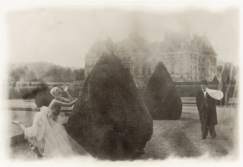 Deborah Turbeville, Rosima in Comme des Garcons at Vaux le Vicomte, for Parco, France, 1985