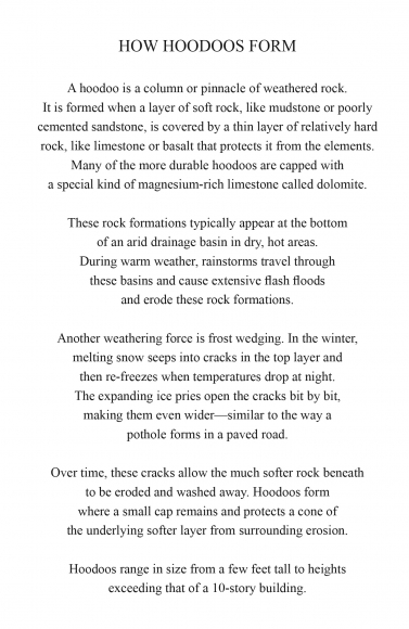 How Hoodoos Form