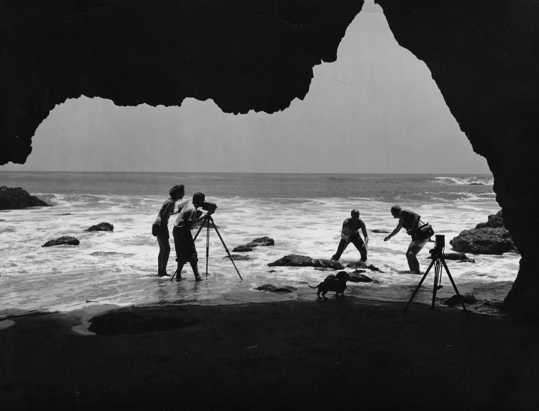 George Hoyningen-Huene, George Hoyningen-Huene and three others in water, 1950s