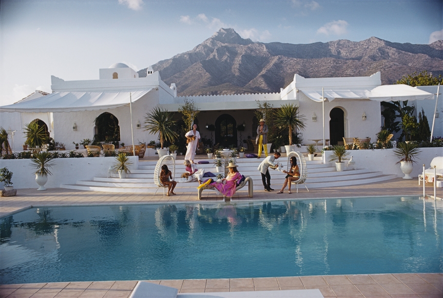 Slim Aarons, El Venero, 1967: the Moorish villa of Hector and Chico de Ayala in Marbella, Spain