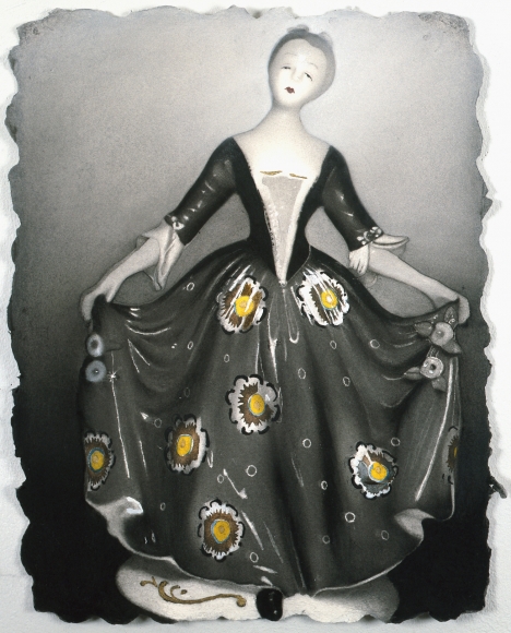 Susan Hauptman, Still Life (Rainbow's End, Staten Island No. 1), 2008-2009, charcoal on Twinrocker paper, 22 1/2 x 17 1/2 inches