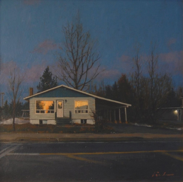 linden frederick, Picture Window, 2012, oil on panel, 6 x 6 inches