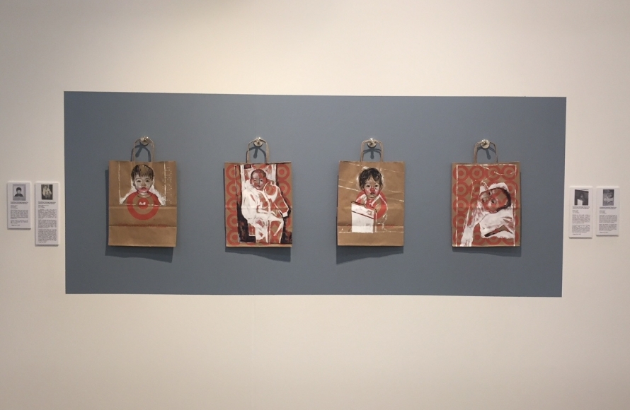 Megan Rye, Foundling: Portraits of Citizenship installed in the Forum Gallery booth at Art on Paper 2018