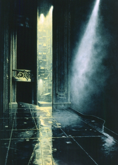 craig mcpherson, Empty Stage (Left Wing), 2003-04, oil on linen, 84 x 60 inches