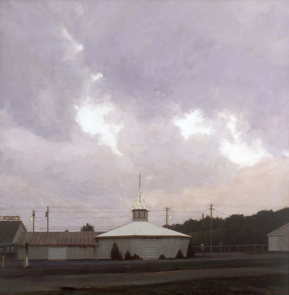 Linden Frederick, Fonda Fair, 2004, oil on linen, 30 x 30 inches