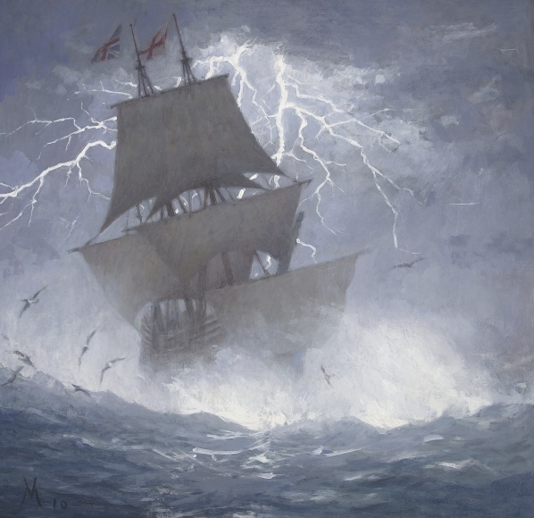 guillermo munoz vera, The Tempest, 2010, oil on canvas, 19 3/4 x 19 1/4 inches