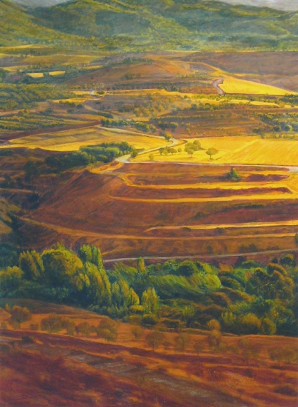 Peter Krausz, (No) Man's Land No. 16, 2008, secco on paper, 30 x 22 inches