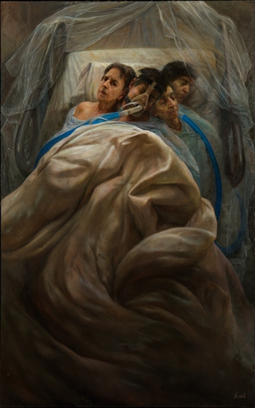 steven assael, Mom, 2015, oil on canvas, 96 x 60 inches