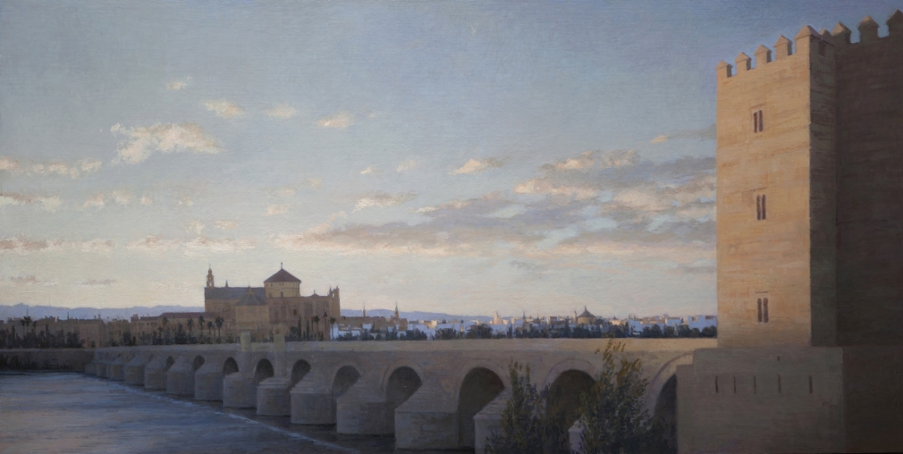 guillermo munoz vera, The Calahorra Tower, 2013, oil on canvas mounted on panel, 29 1/2 x 59 inches