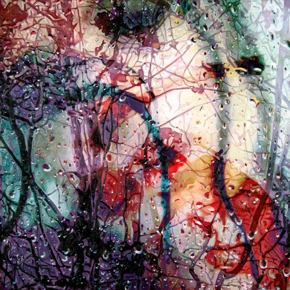 alyssa monks, Mired, 2018, oil on linen, 30 x 30 inches
