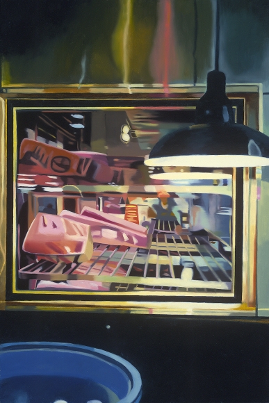 megan rye, Tsukiji Fish Market 7, 2005, oil on canvas, 30 x 20 inches