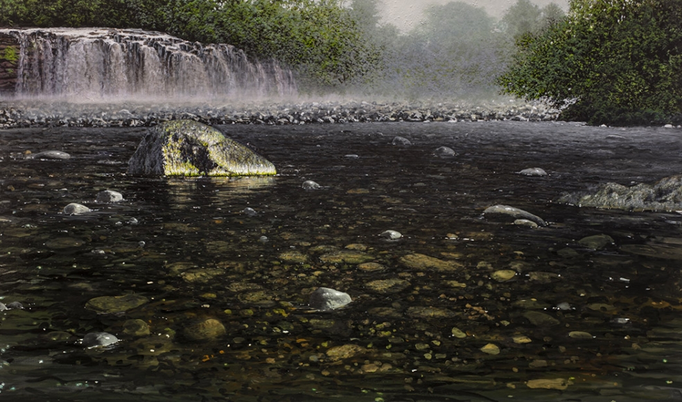 tula telfair, One Account of Nature Replaces Another, 2019, oil on canvas, 58 x 98 inches