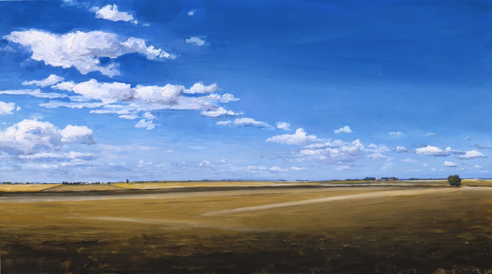 William Beckman, Small Last Plowing, 2006, oil on panel, 10 1/8 x 18 1/8 inches