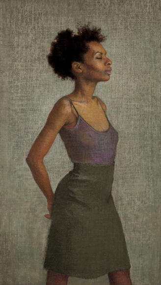 Ellen Eagle, Miss Leonard (SOLD), 2009, pastel on pumice board, 14 3/4 x 8 1/4 inches