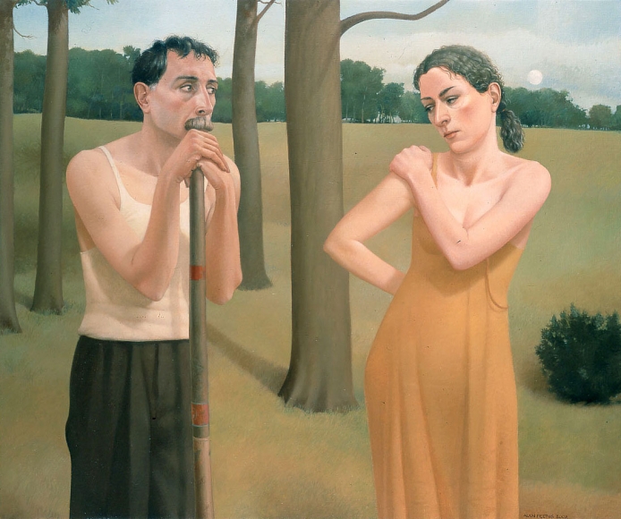 Alan Feltus, Low Hangs the Moon, 2002, oil on linen, 39 1/2 x 47 1/2 inches