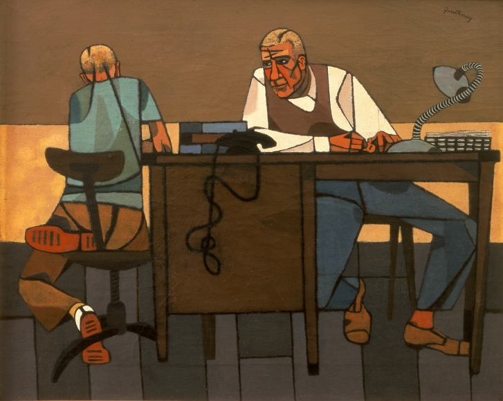 Robert Gwathmey, Like Son, 1948, oil on canvas, 16 x 20 inches