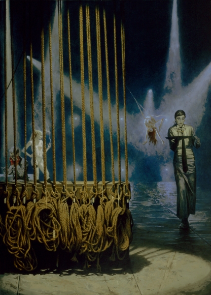 craig mcpherson, Rehearsal, 2001-2005, oil on linen, 84 x 60 inches