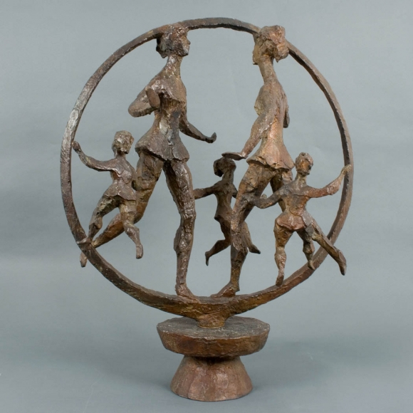 Chaim Gross Happy Children, 1968, bronze, 30 x 24 x 14 inches, Edition of 6