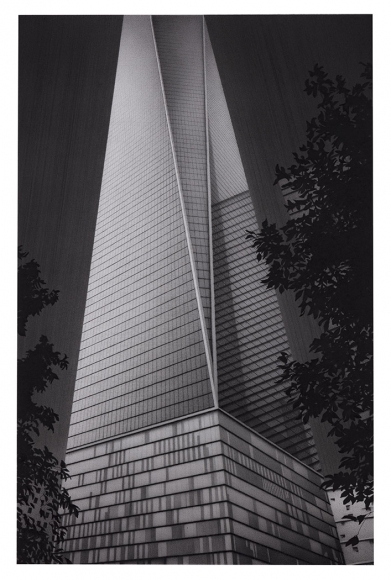 Anthony Mitri, Still Life, Lower Manhattan, 2019, charcoal and graphite on paper, 26 x 16 3/4 inches