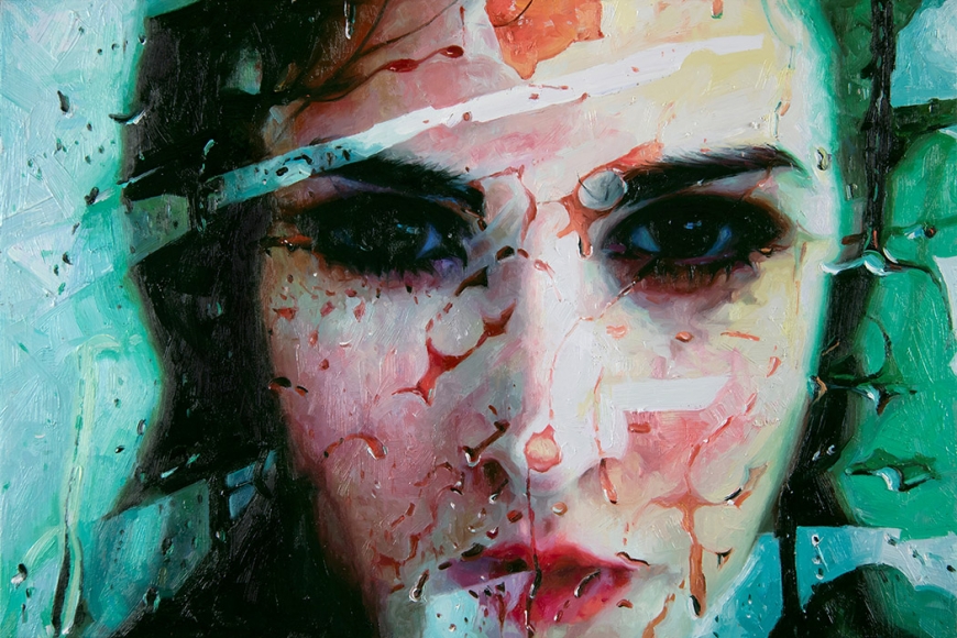 alyssa monks, Trance (SOLD), 2018, oil on panel, 12 x 18 inches