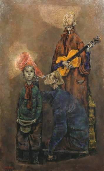 Joseph Hirsch, Command Performance, ca. 1948, oil on canvas, 40 x 25 inches