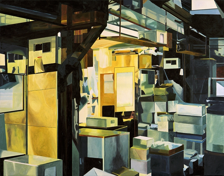 megan rye, Tsukiji Fish Market 2, 2005, oil on canvas, 42 x 54 inches